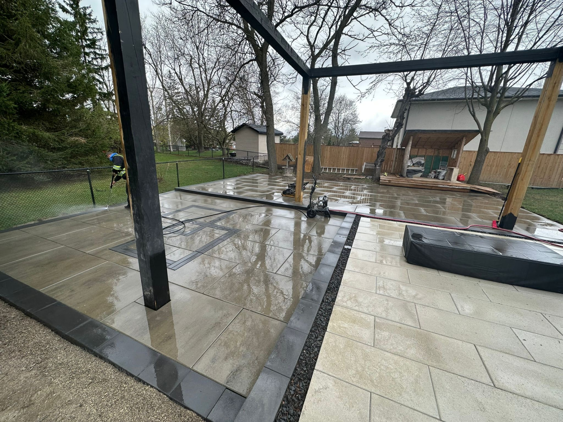 Interlocking & Pergola Patio project in Vaughan Toronto